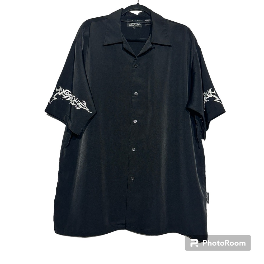 Dragonfly  Embroidered Arm Band Tribal Men’s Button Down Shirt